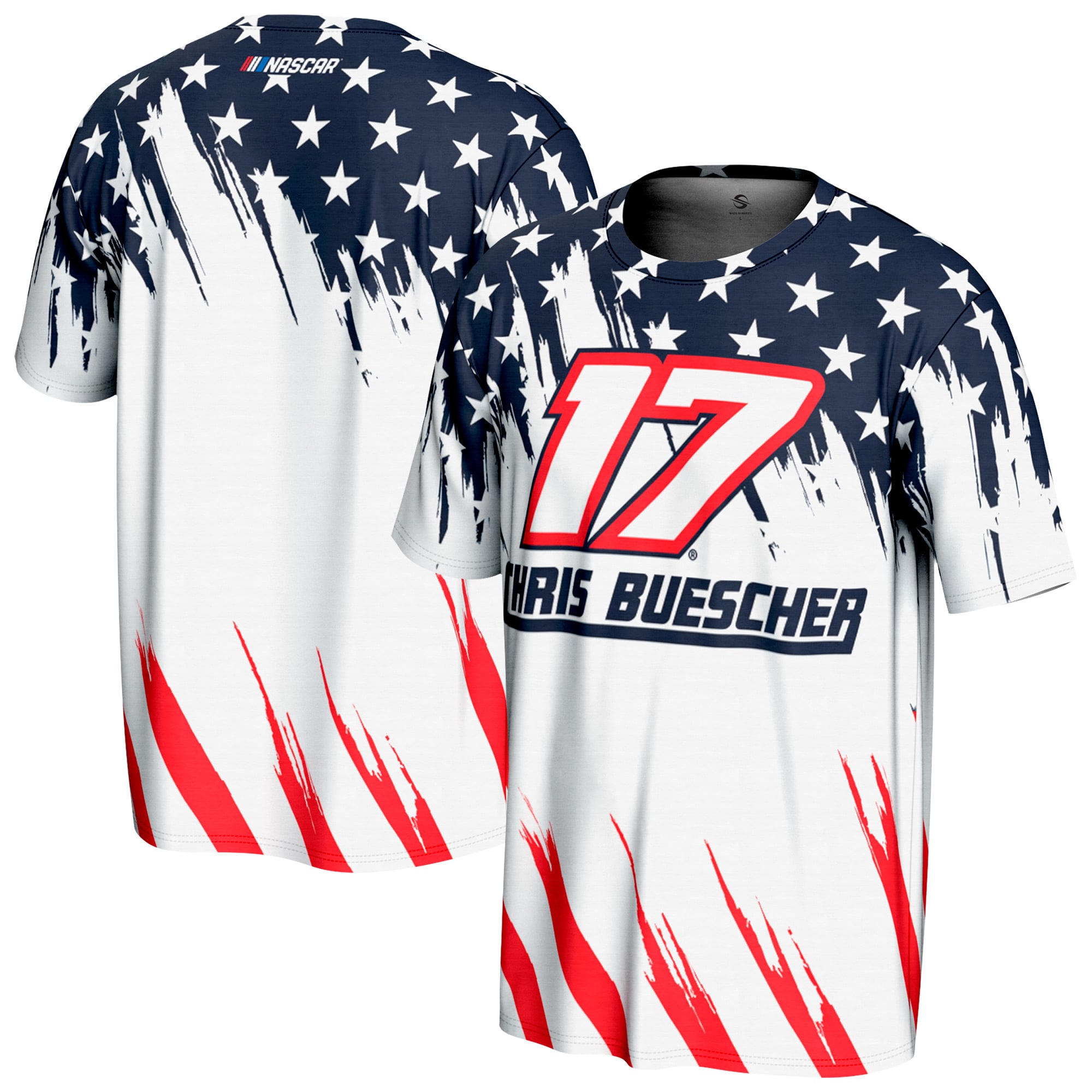 Youth ProSphere White Chris Buescher Americana T-Shirt Youth ProSphere White Chris Buescher Americana T-Shirt
