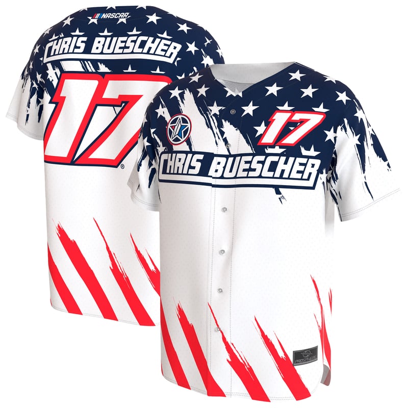 Unisex ProSphere White Chris Buescher Americana Baseball Fashion Jersey