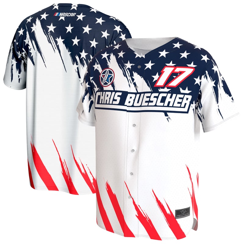 Youth ProSphere White Chris Buescher Americana Baseball Fashion Jersey