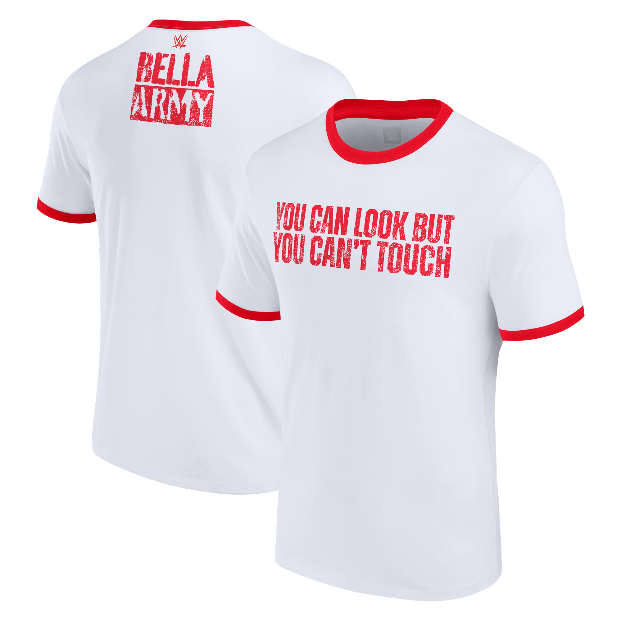 Men's White/Red The Bellas You Can Look But You Can't Touch Ringer T-Shirt