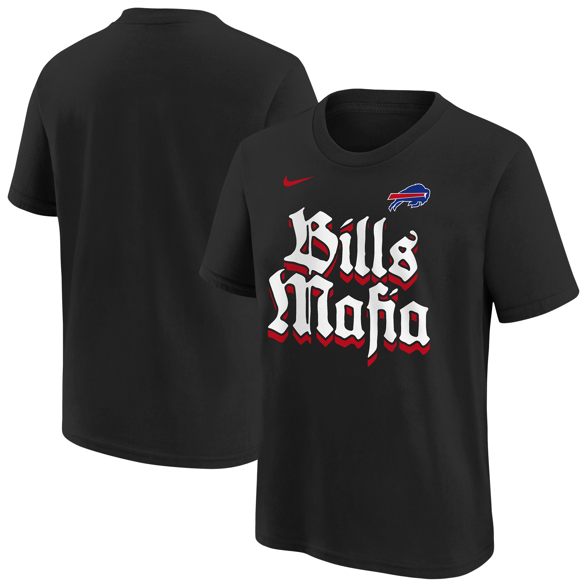 Nike Big Boys' and Girls' Black Buffalo Bills Mafia T-Shirt - Black