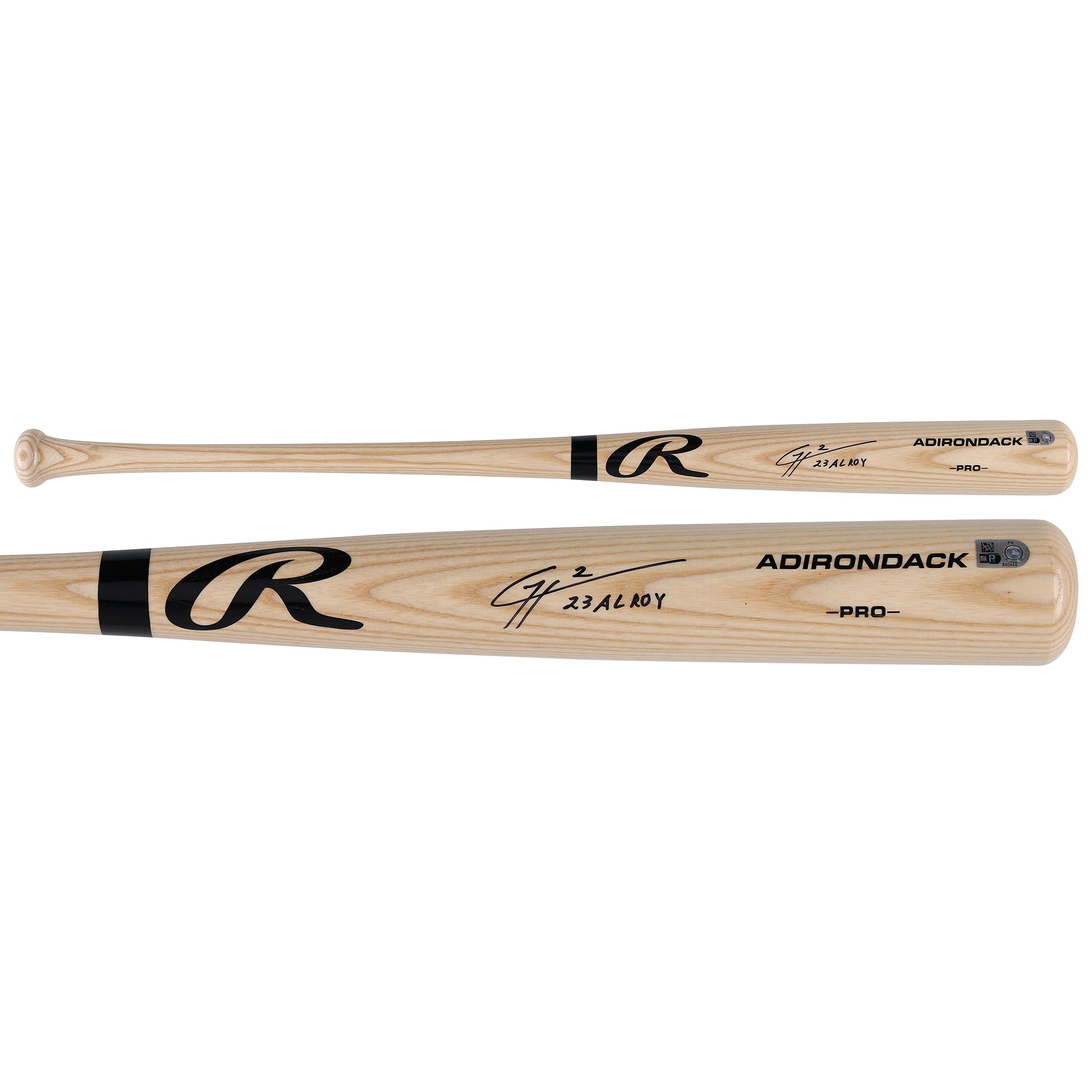 Gunnar Henderson Baltimore Orioles Autographed Rawlings Blonde Adirondack Pro Bat with "23 AL ROY" Inscription