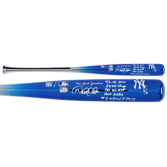 Derek Jeter New York Yankees Autographed Big Time Bats Chrome Bat with Multiple Inscriptions - Limited Edition #5/5