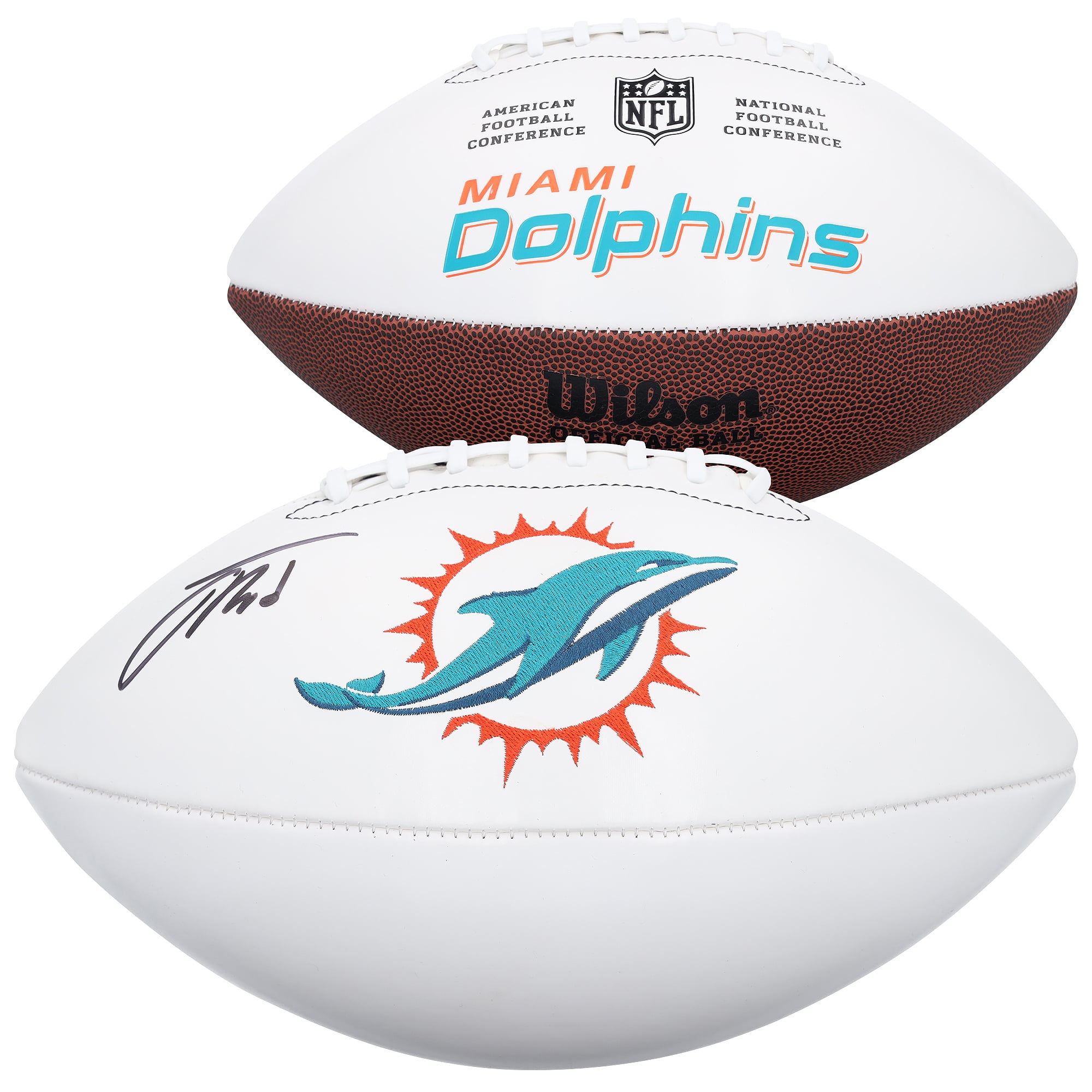 Jacob Rodriguez Miami Dolphins Autographed Wilson White Panel Football