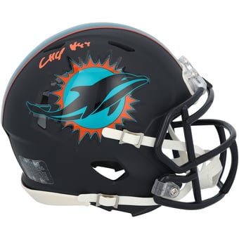 Chop Robinson Miami Dolphins Autographed Riddell Rivalry Speed Mini Helmet