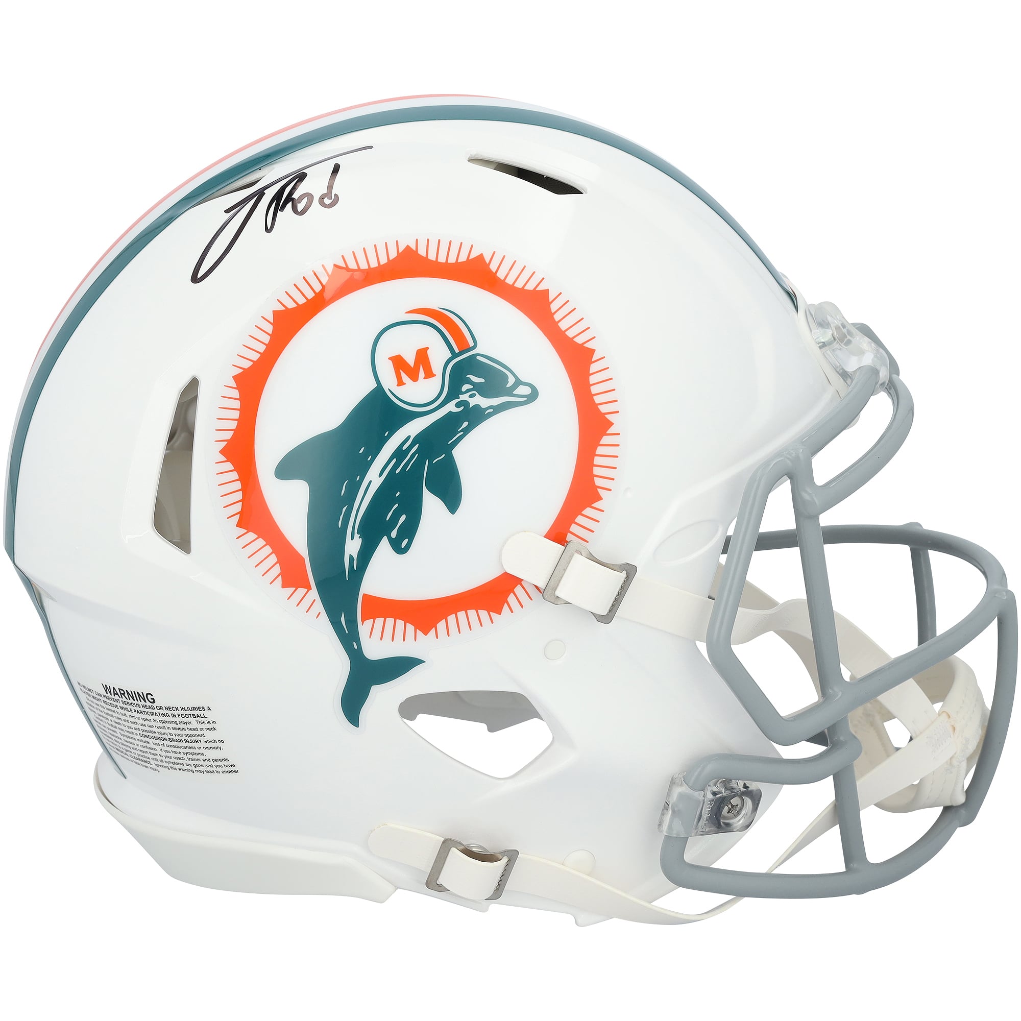 Jacob Rodriguez Miami Dolphins Autographed Riddell Tribute Speed Authentic Helmet