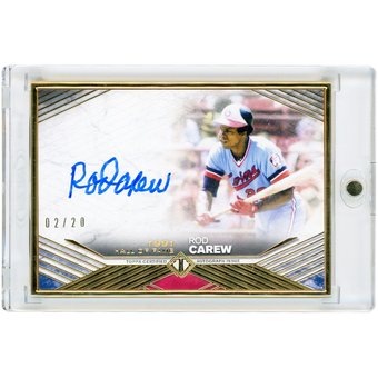 Rod Carew Minnesota Twins Autographed 2021 Topps Transcendence Gold Frame Hall Of Fame #THOFV-RC #2/20 Card