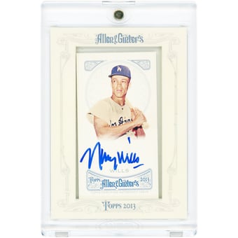 Maury Wills Los Angeles Dodgers Autographed 2013 Topps Allen & Ginter Mini #AGA-MW Card