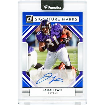 Jamal Lewis Baltimore Ravens Autographed 2022 Panini Donruss Signature Marks #SM-JL #30/50 Card