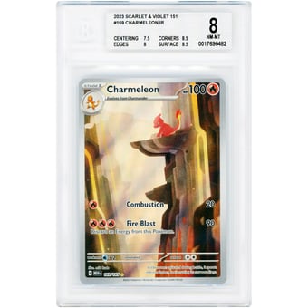 Charmeleon 2023 Pokemon 151 Illustration Rare #169 BGS Authenticated 8 Card - 7.5,8.5,8,8.5 Subgrades