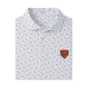 Men's Peter Millar Gray Chicago Bears Kick Off Performance Jersey Polo