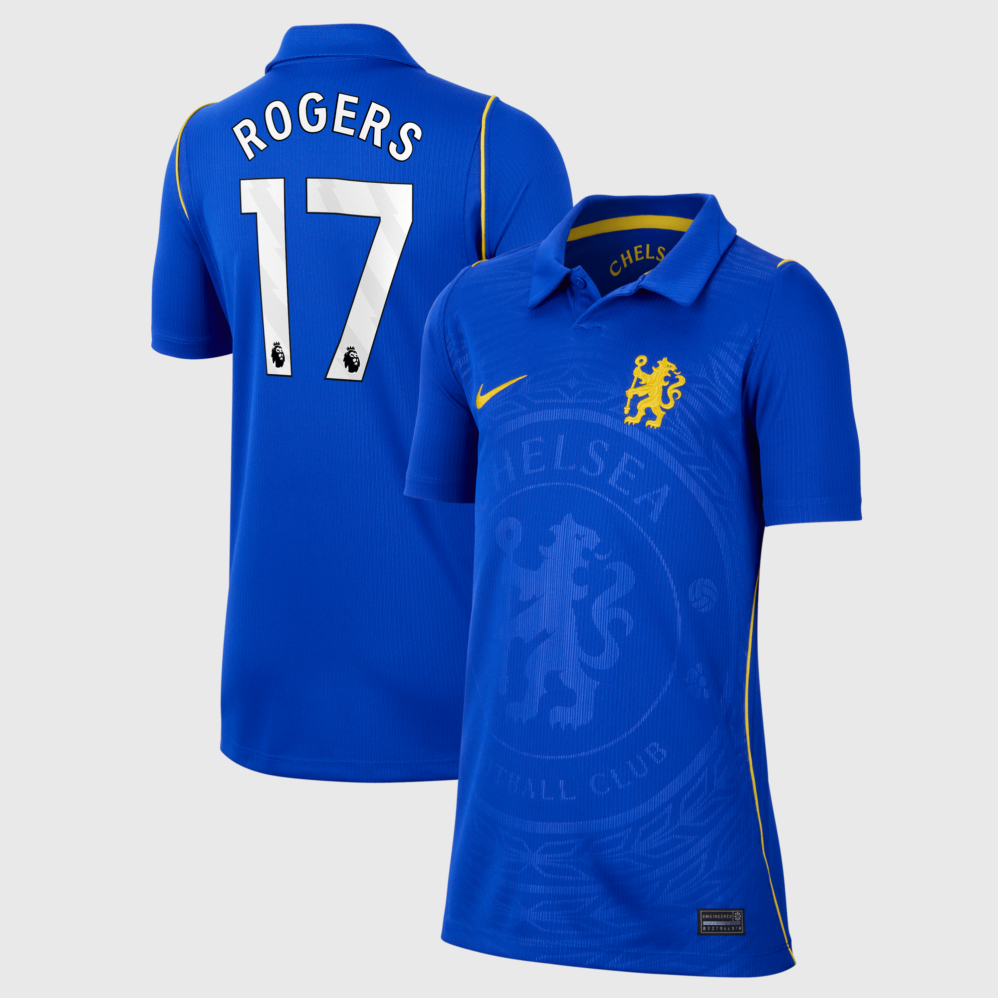 Camiseta Nike Stadium de la 1ª equipación del Chelsea 2026/27 - Niños con dorsal Rogers 17