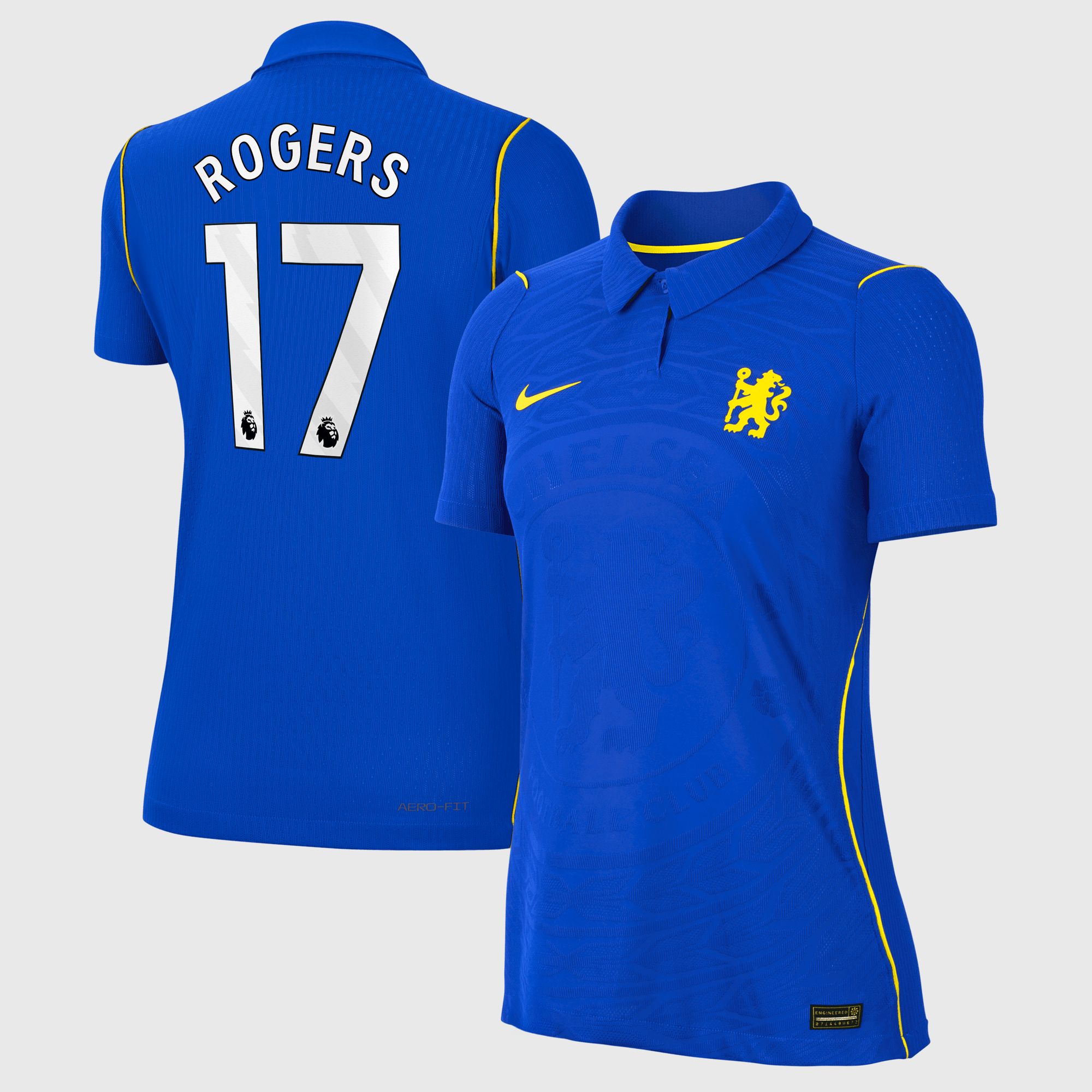 Camiseta Nike Aero-FIT Match de la 1ª equipación del Chelsea 2026/27 - Mujer con dorsal Rogers 17