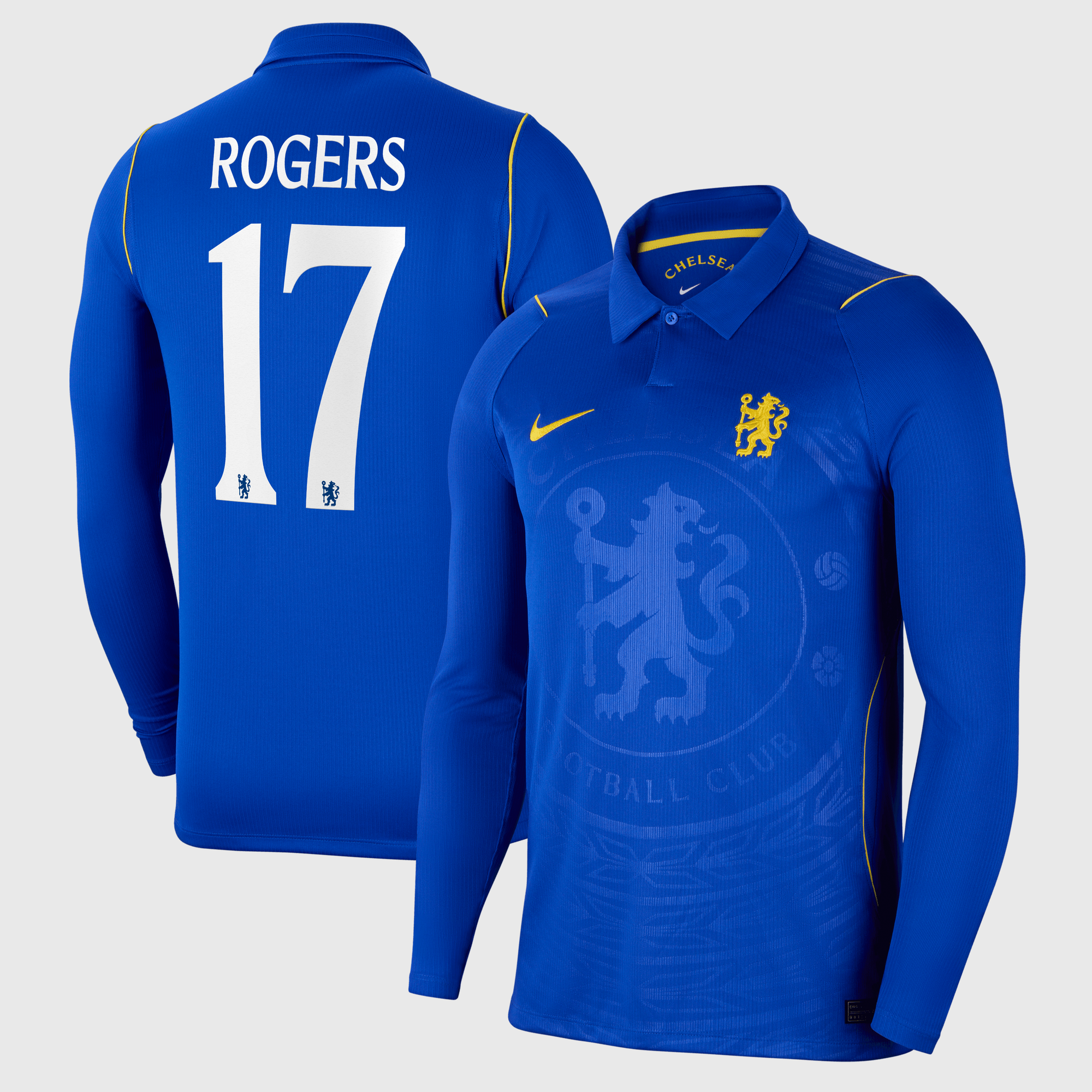 Chelsea Cup Nike Home Stadium Long Sleeve Shirt 2026-27 with Rogers 17 printing