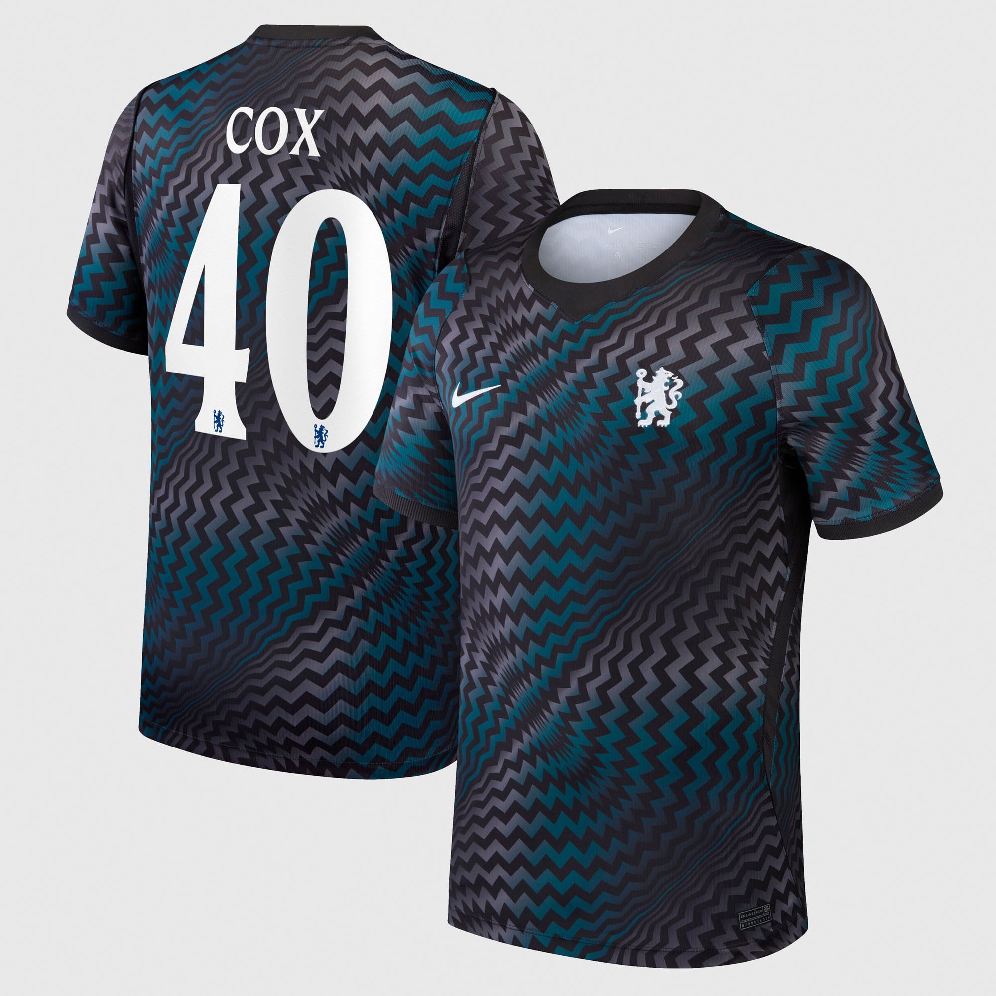 Maillot de gardien Chelsea Nike Stadium 26/27 avec flocage de la Coupe Cox 40
