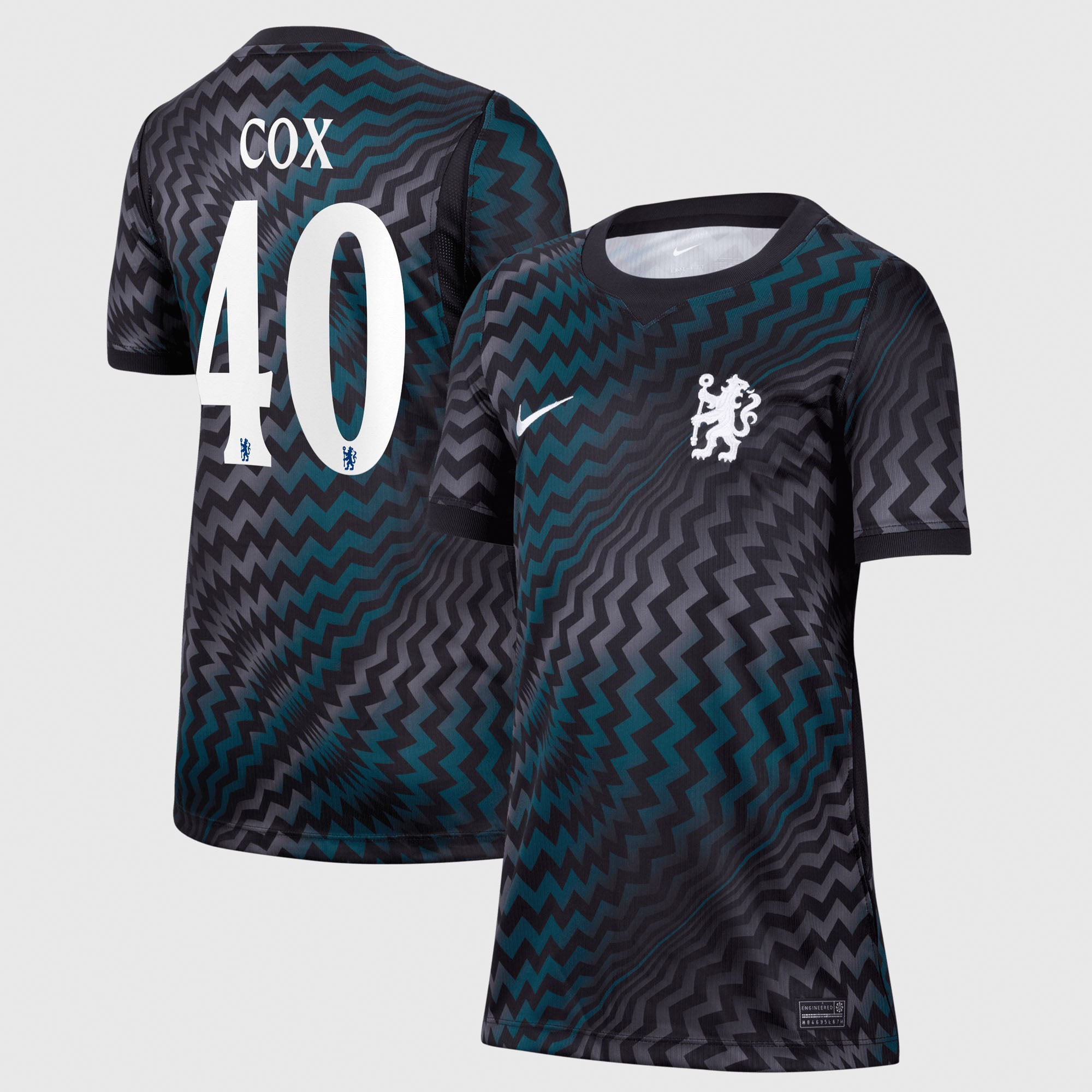 Maillot de gardien Chelsea Nike Stadium 26/27 - Enfant avec flocage de la Coupe Cox 40