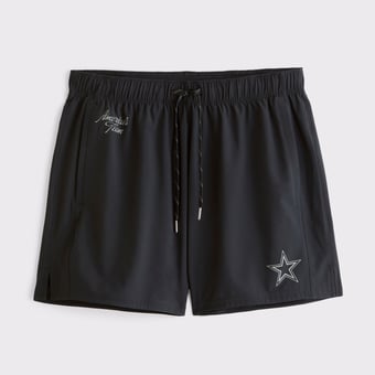 "Men's Abercrombie & Fitch Black Dallas Cowboys YPB 5"" Training Shorts"
