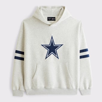 Men's Abercrombie & Fitch Gray Dallas Cowboys Popover Hoodie