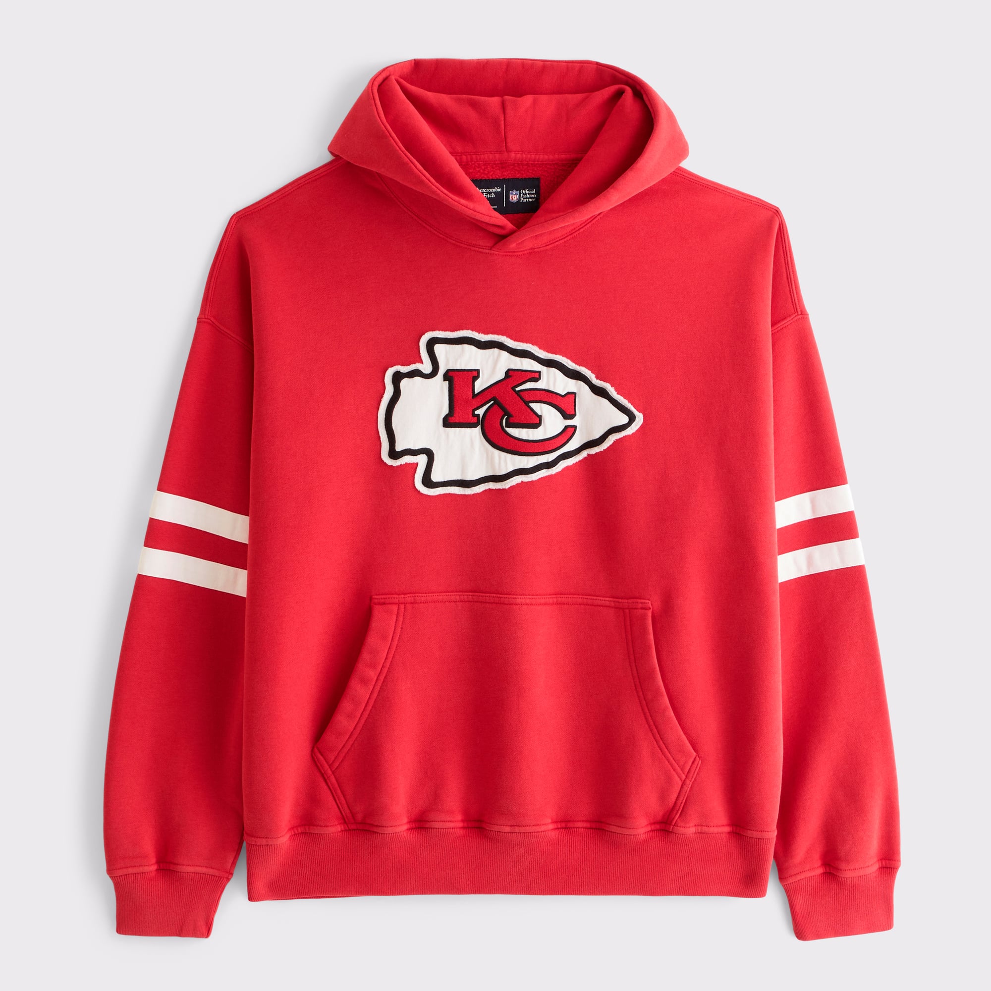 Abercrombie & Fitch Herren-Kapuzenpullover mit rotem Kansas City Chiefs-Logo