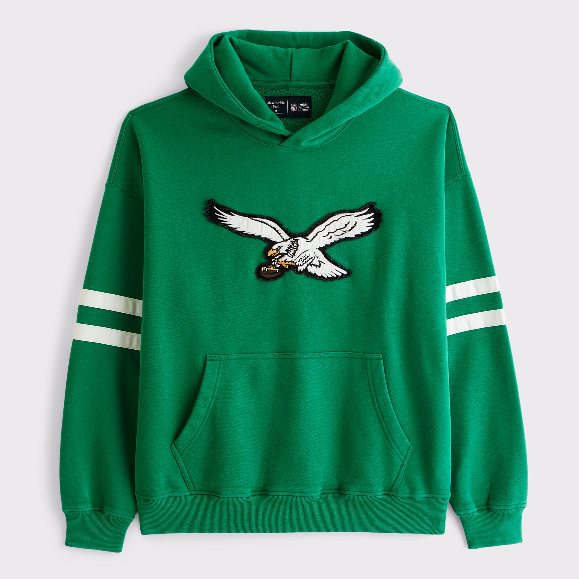 Abercrombie & Fitch Herren-Hoodie in Grün mit Philadelphia Eagles-Logo