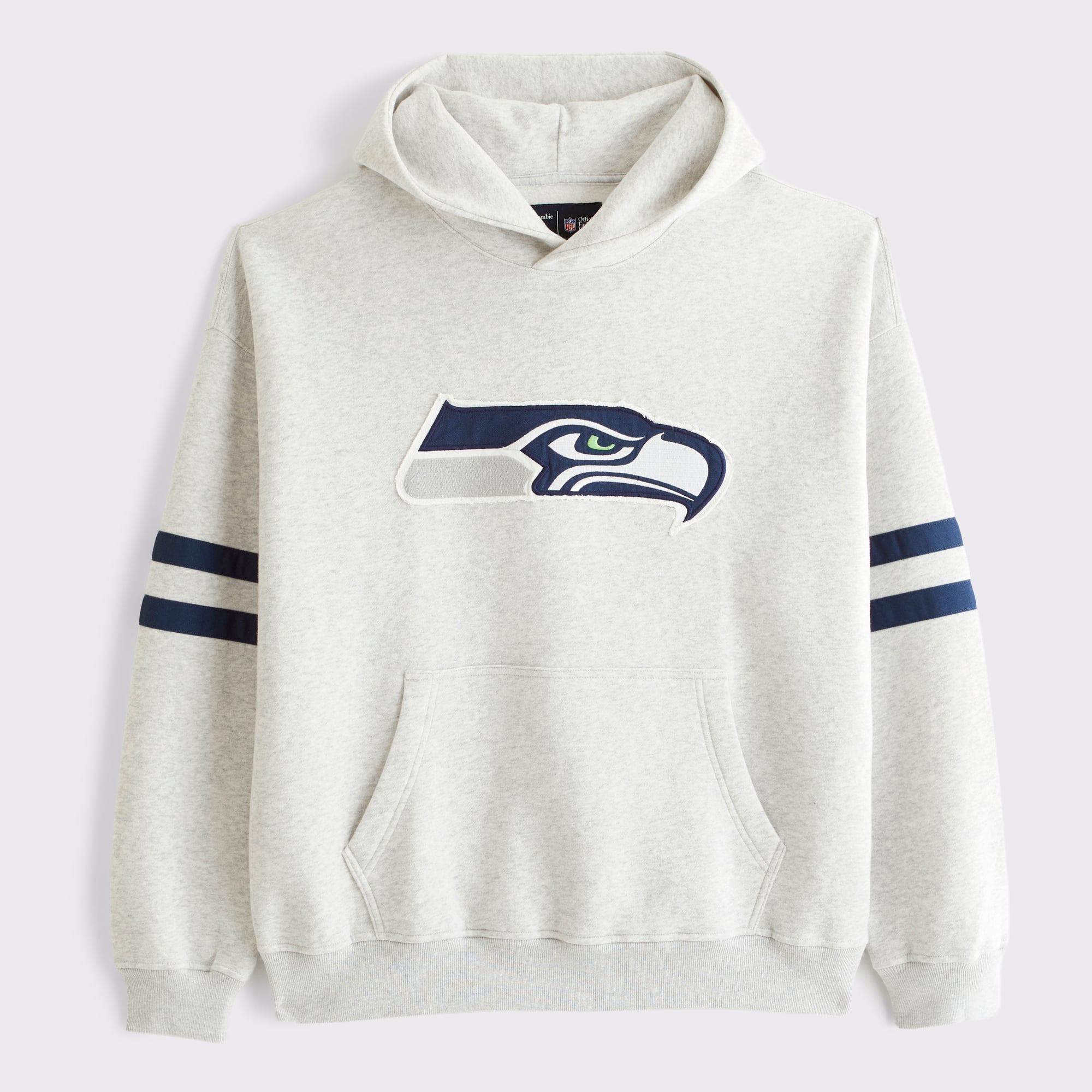 Abercrombie & Fitch Herren-Kapuzenpullover mit Seattle Seahawks-Motiv in Grau