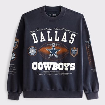 Men's Abercrombie & Fitch Navy Dallas Cowboys Fleece Sweatshirt