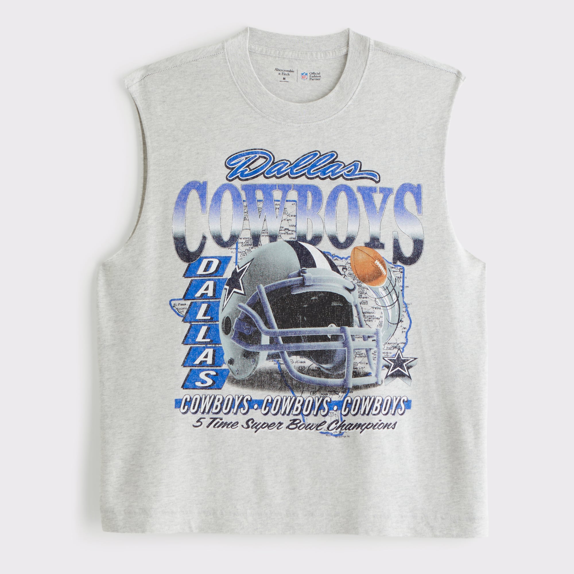 Graues Dallas Cowboys Tanktop von Abercrombie & Fitch für Herren