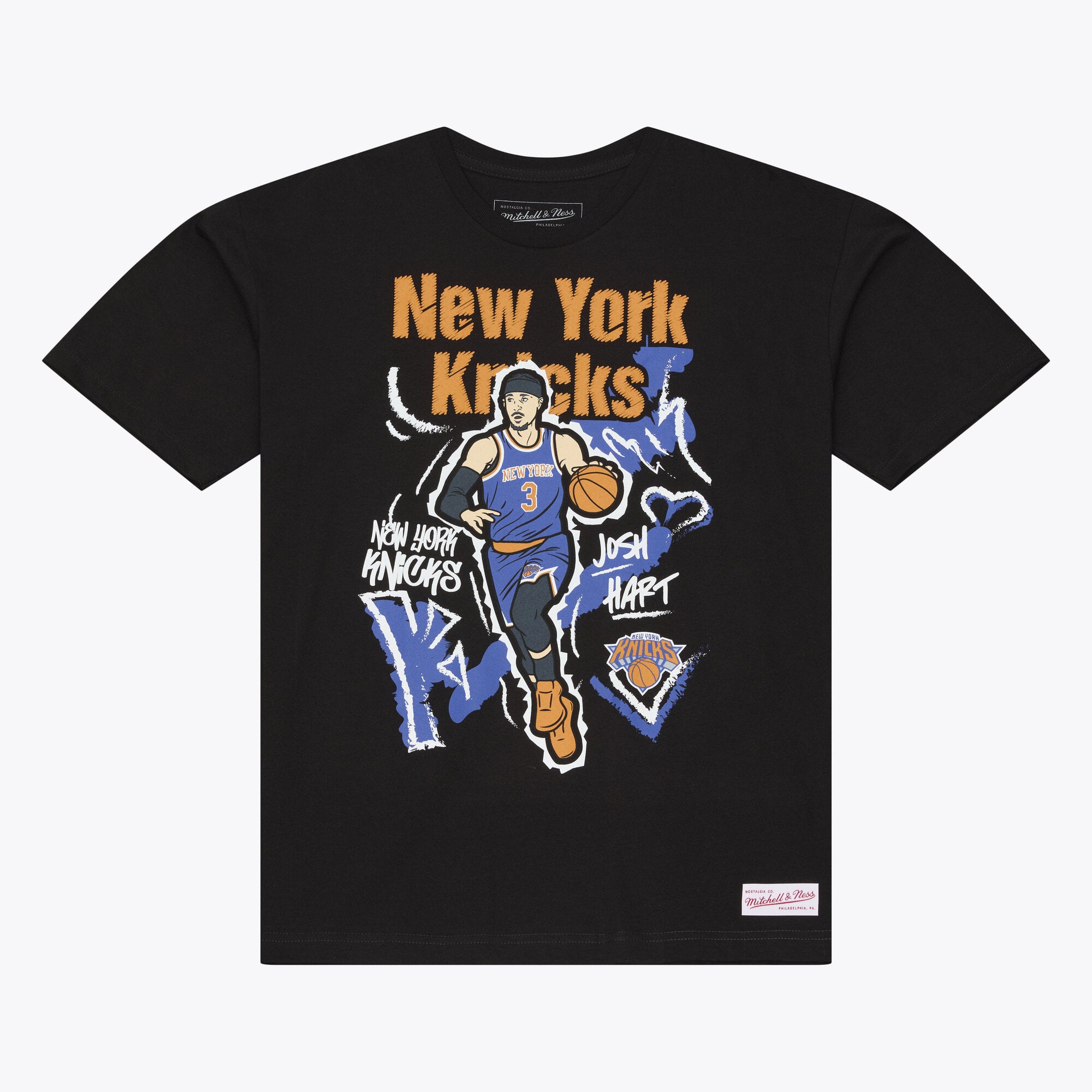 Men's Mitchell & Ness Josh Hart Black New York Knicks Chalked Up T-Shirt