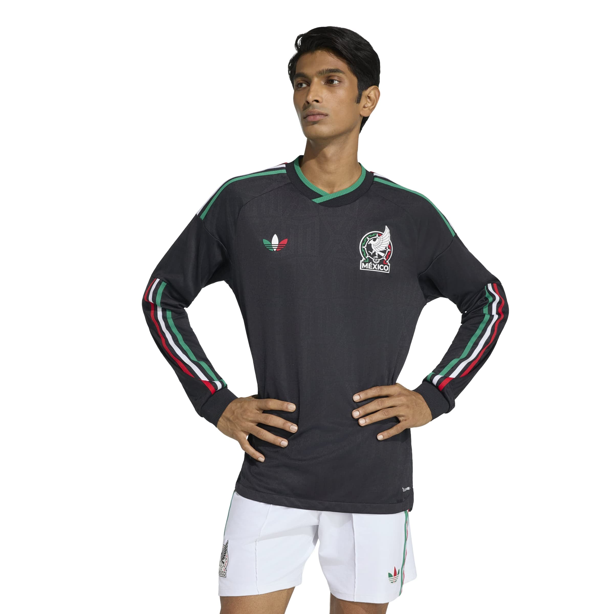 Youth adidas Black Mexico National Team 2026 Third Long Sleeve Authentic Jersey