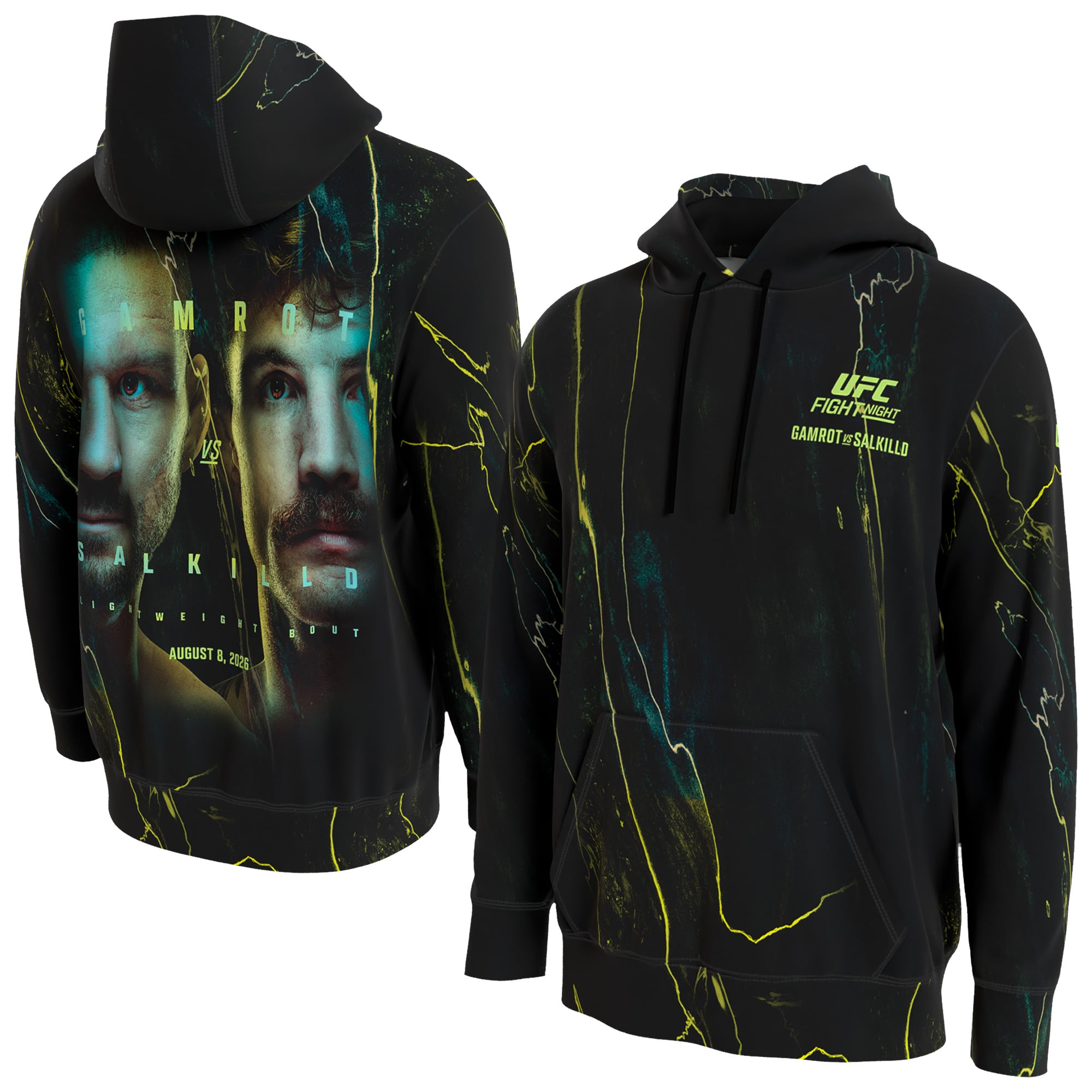 Youth ProSphere Black UFC Gamrot vs. Salkilld Fight Night Hoodie