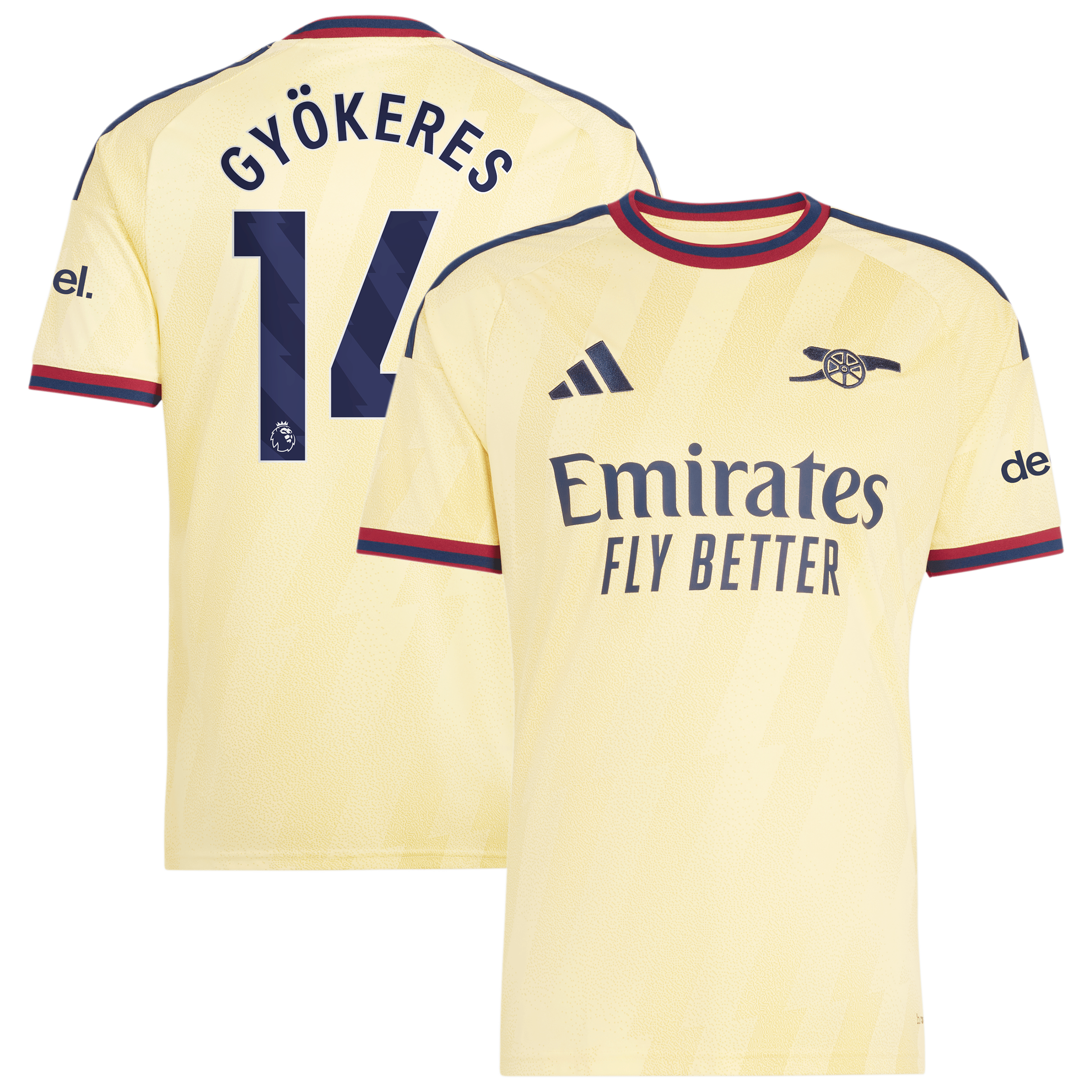 Men's adidas Viktor Gyökeres Yellow Arsenal 2026/27 Third Replica Jersey