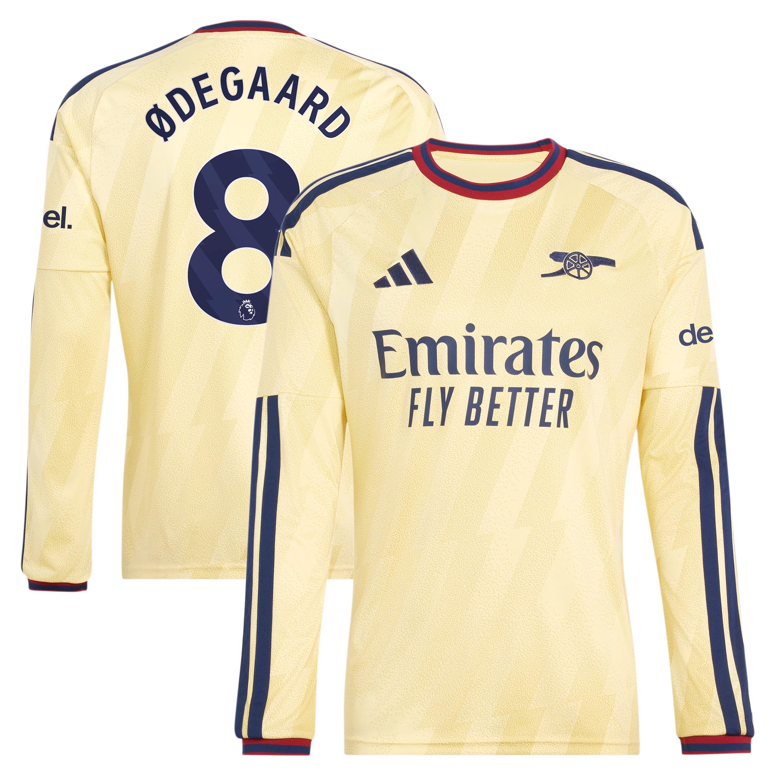 Men's adidas Martin Ødegaard Yellow Arsenal 2026/27 Third Replica Long Sleeve Jersey