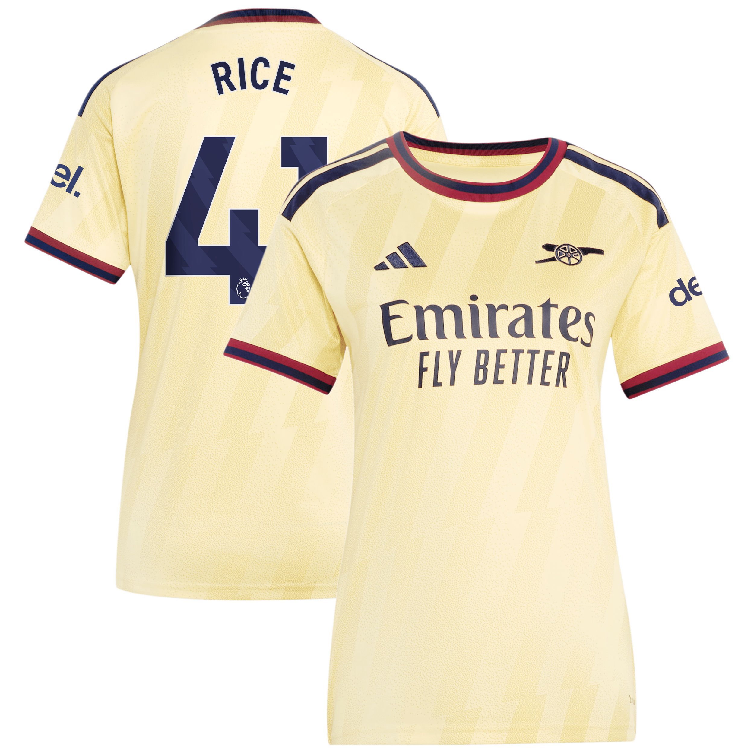 Women's adidas Declan Rice Yellow Arsenal 2026/27 Third Replica Jersey