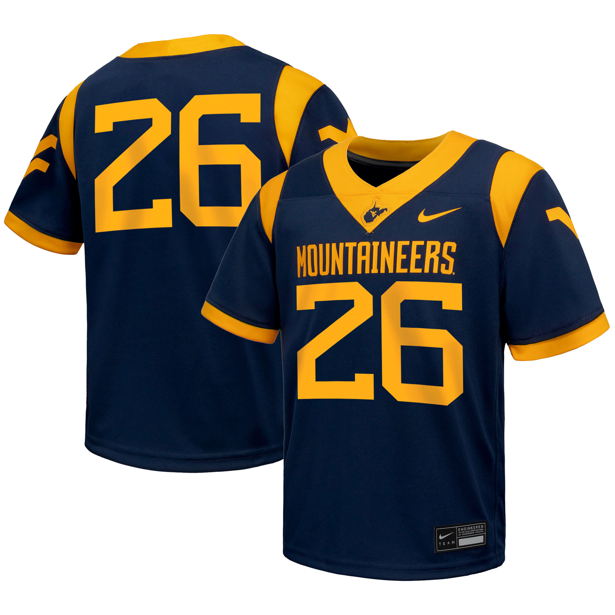 Toddler Nike  Navy West Virginia Mountaineers  Replica Football Jersey