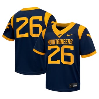 Youth Nike  Navy West Virginia Mountaineers  Replica Football Jersey