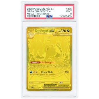 Mega Dragonite ex 2026 Pokemon Ascended Heroes Mega Hyper Rare #295 PSA Authenticated 9 Card