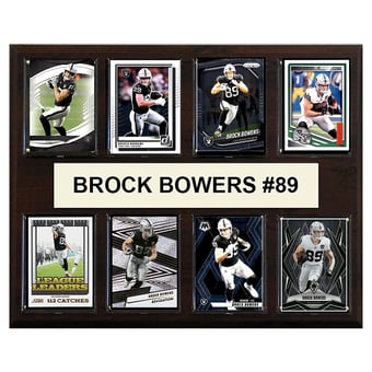 Brock Bowers Las Vegas Raiders 12" x 15" Trading Card Plaque
