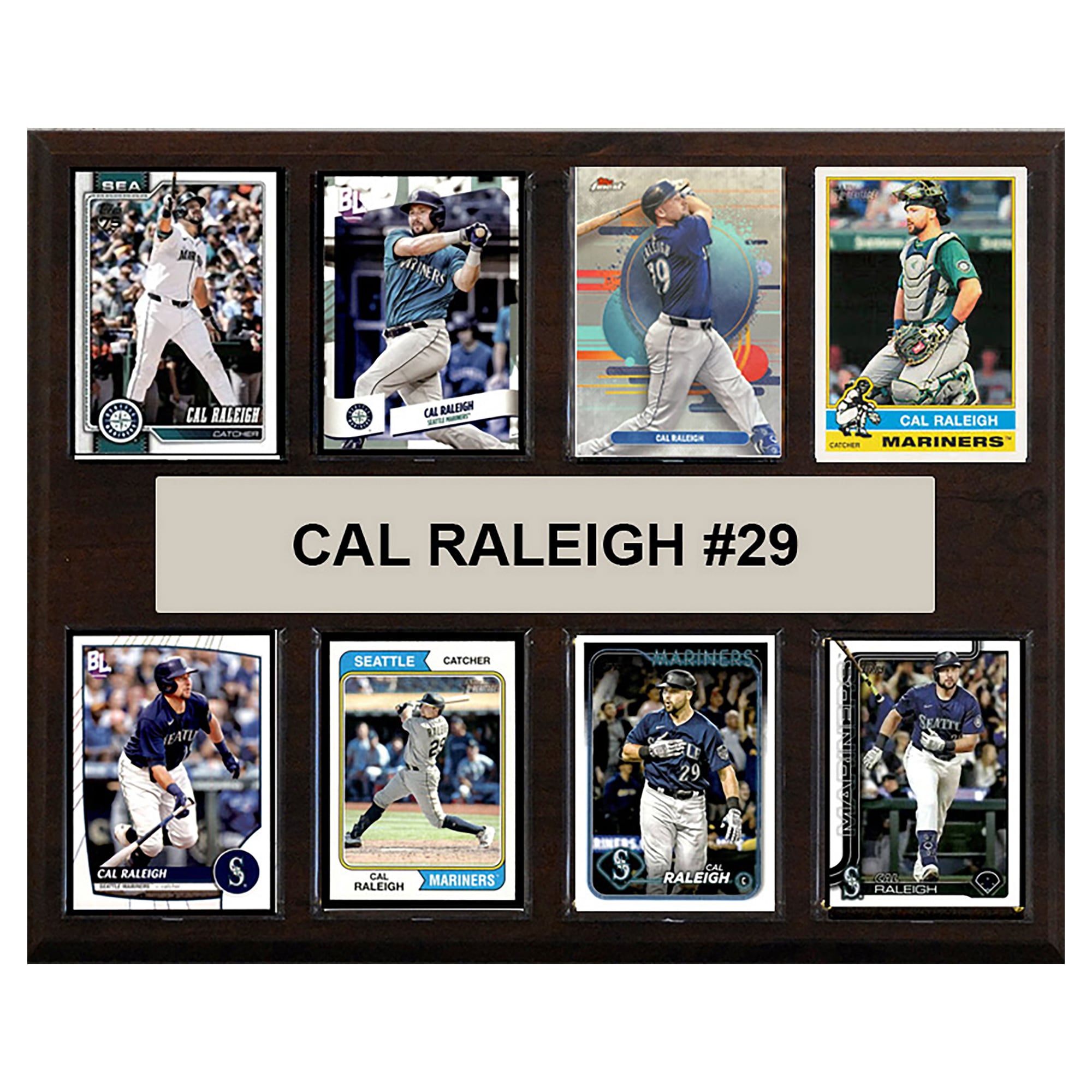 Cal Raleigh Seattle Mariners 12" x 15" Trading Card Plaque