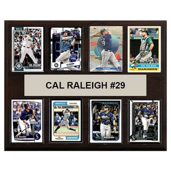 Cal Raleigh Seattle Mariners 12" x 15" Trading Card Plaque