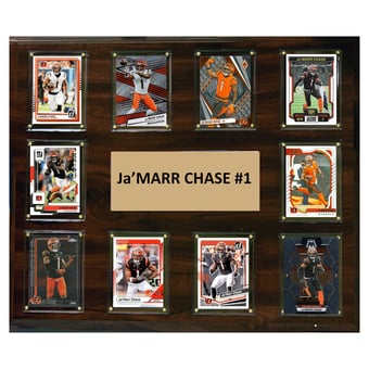 Ja'Marr Chase Cincinnati Bengals 15" x 18" Trading Card Plaque