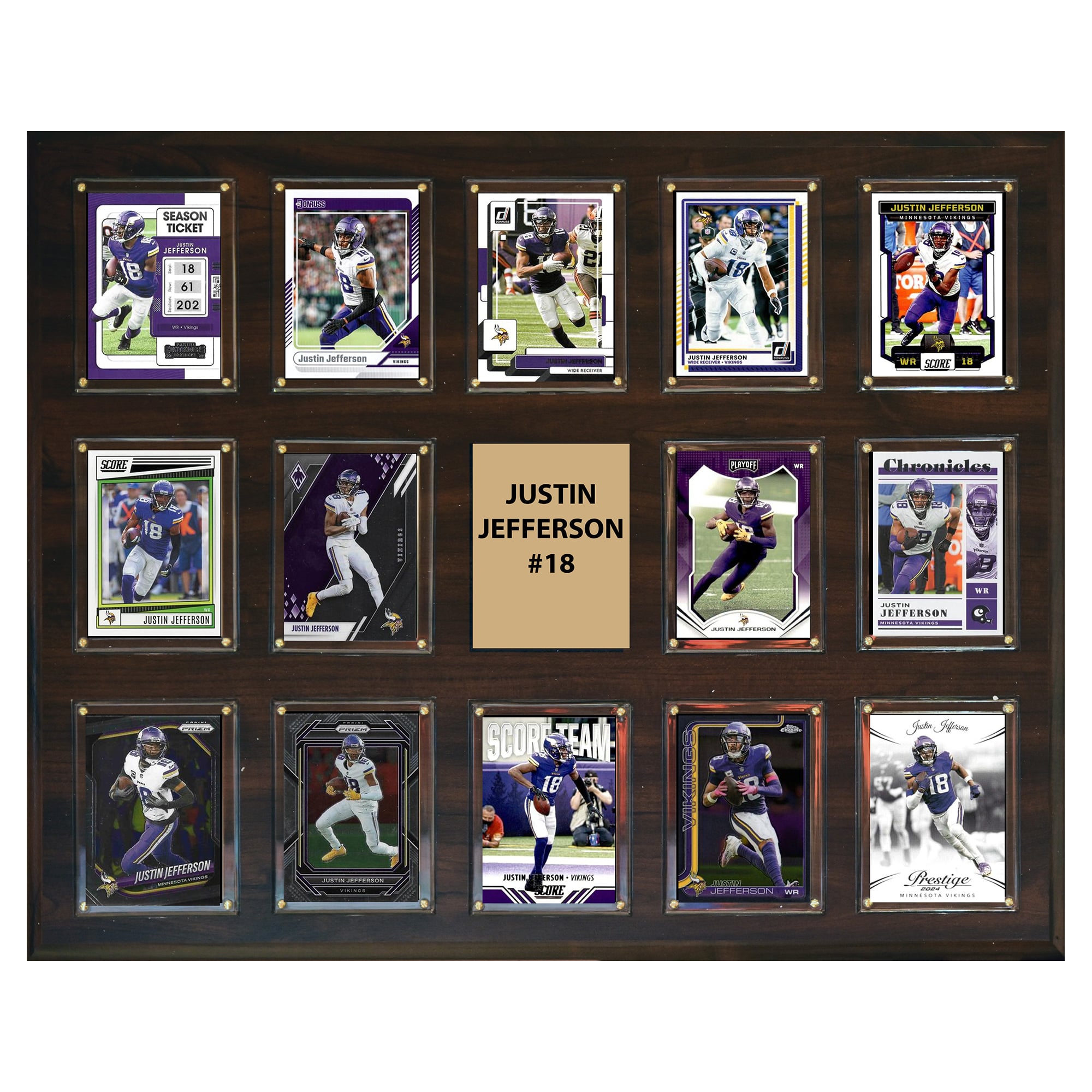 Justin Jefferson Minnesota Vikings 16" x 20" Trading Card Plaque