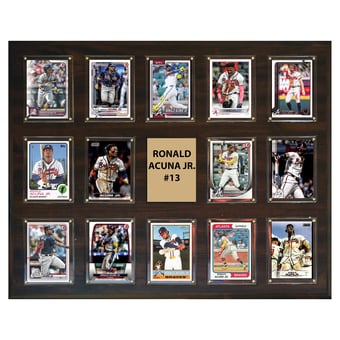 Ronald Acuna Atlanta Braves 16" x 20" Trading Card Plaque