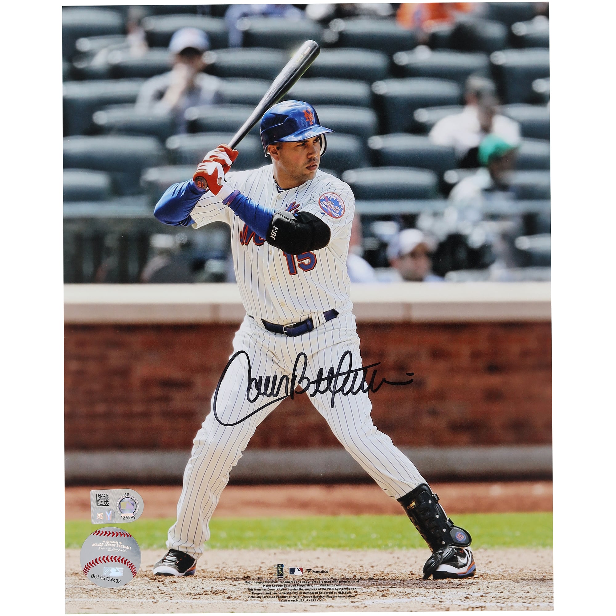 Carlos Beltran New York Mets Autographed 8" x 10" Hitting Photograph