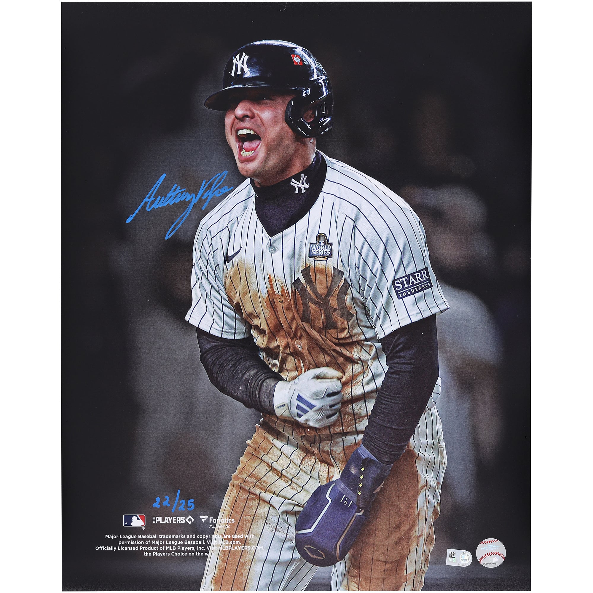 Anthony Volpe New York Yankees Autographed 16" x 20" Unleashed Photograph - Limited Edition of 25
