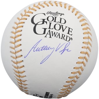Anthony Volpe New York Yankees Autographed Gold Glove Logo Baseball