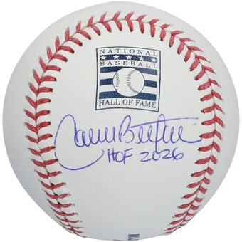 Carlos Beltran New York Mets Autographed Hall of Fame Logo Baseball with "HOF 2026" Inscription