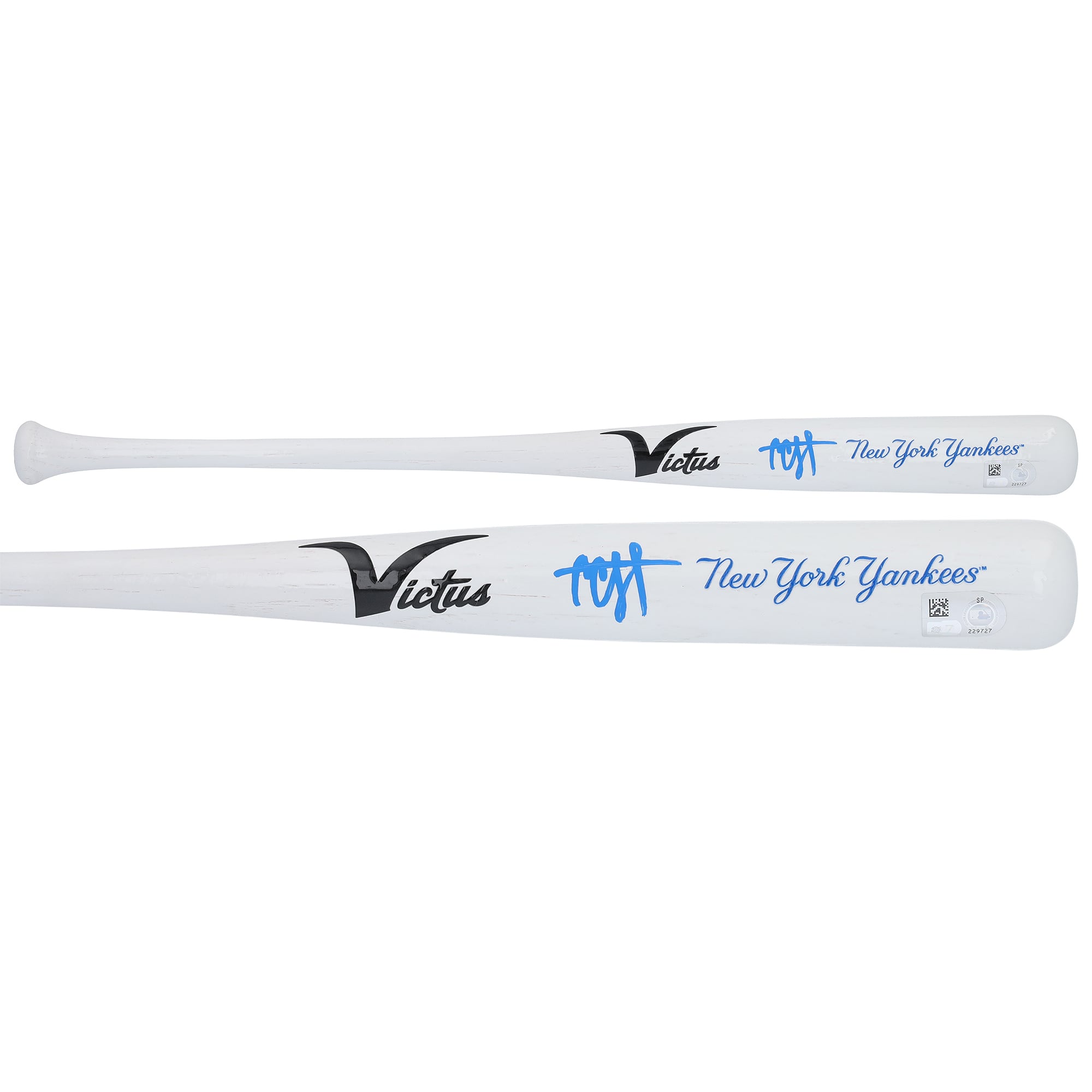 Mini bate Victus Team ID autografiado por CC Sabathia de los New York Yankees