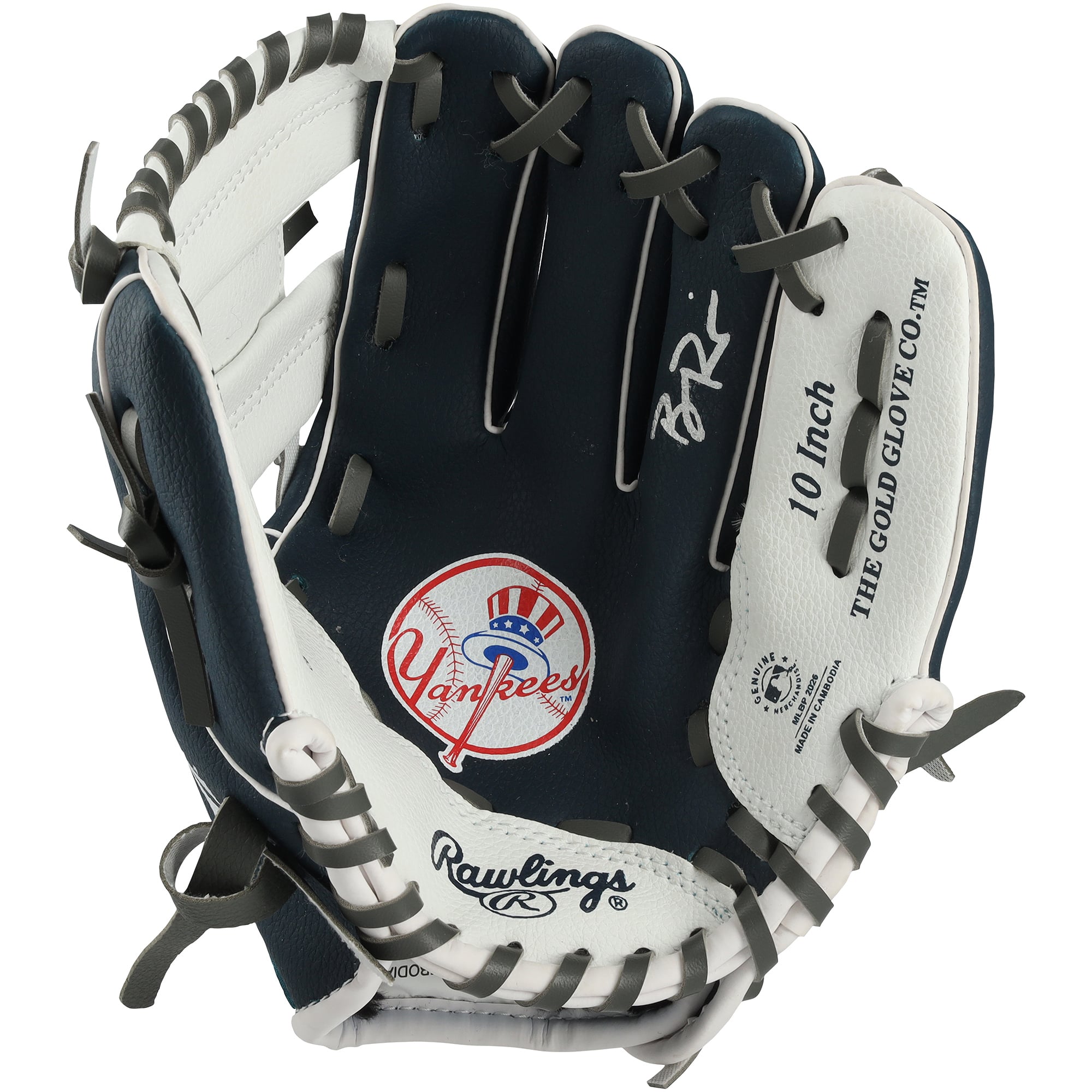 Ben Rice New York Yankees Autographed Rawlings 10" Collectible Team Logo Glove