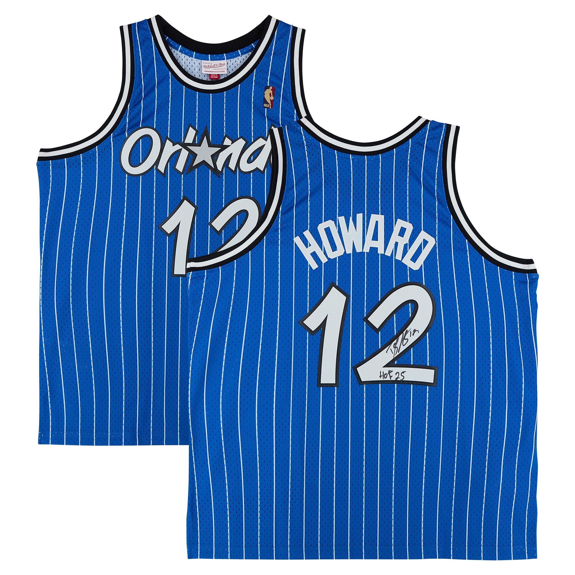 Dwight Howard Orlando Magic Autographed Mitchell & Ness 2004-05 Blue Hall of Fame Swingman Jersey with "HOF 25" Inscription