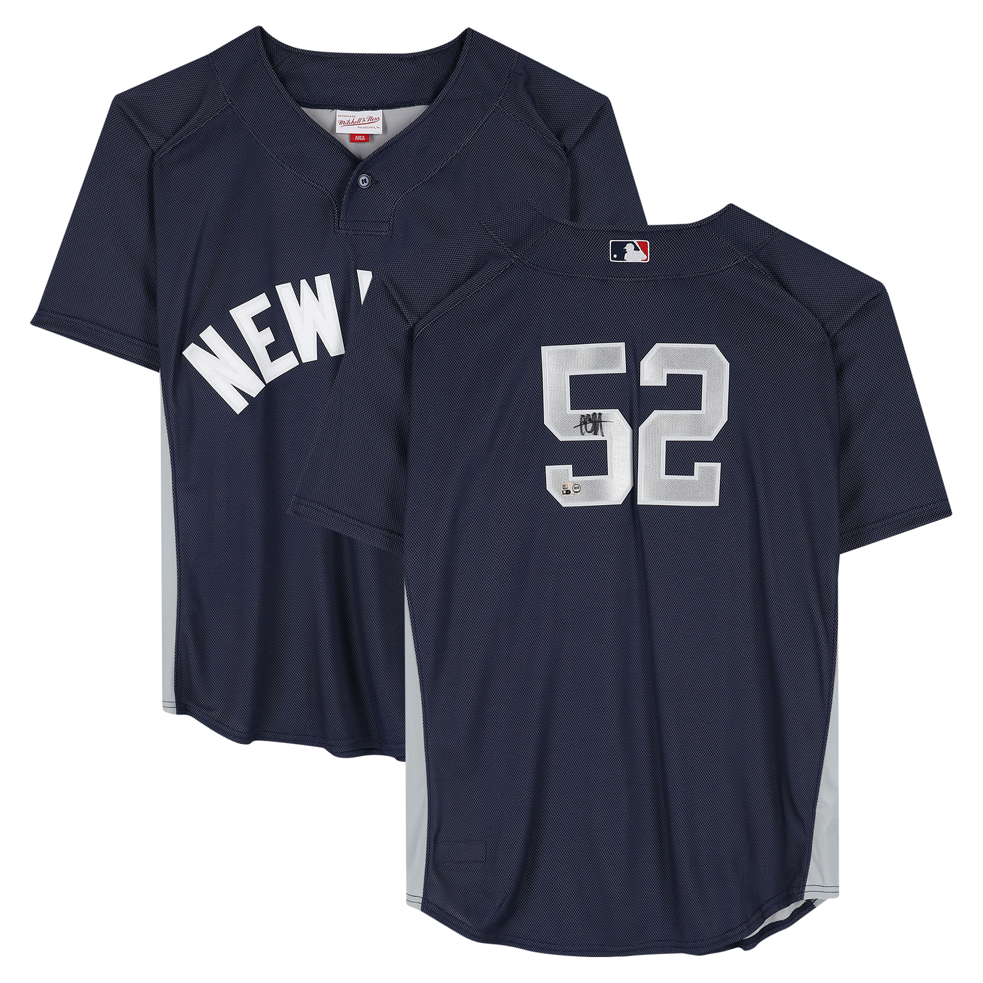 CC Sabathia New York Yankees Autographed Navy Mitchell and Ness 2009 Batting Practice Jersey